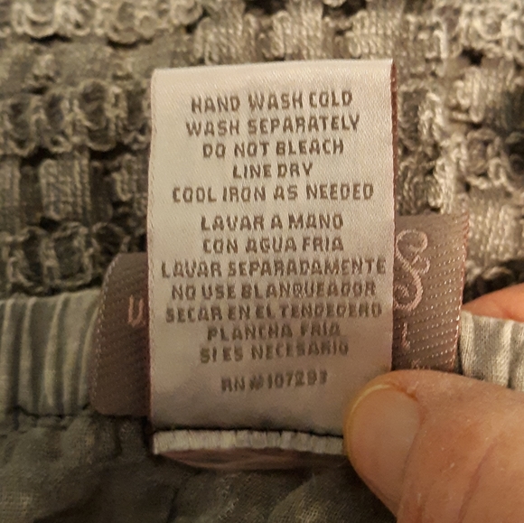 GRAY/GREEN BATIK PEASANT SKIRT, M - Picture 6 of 6